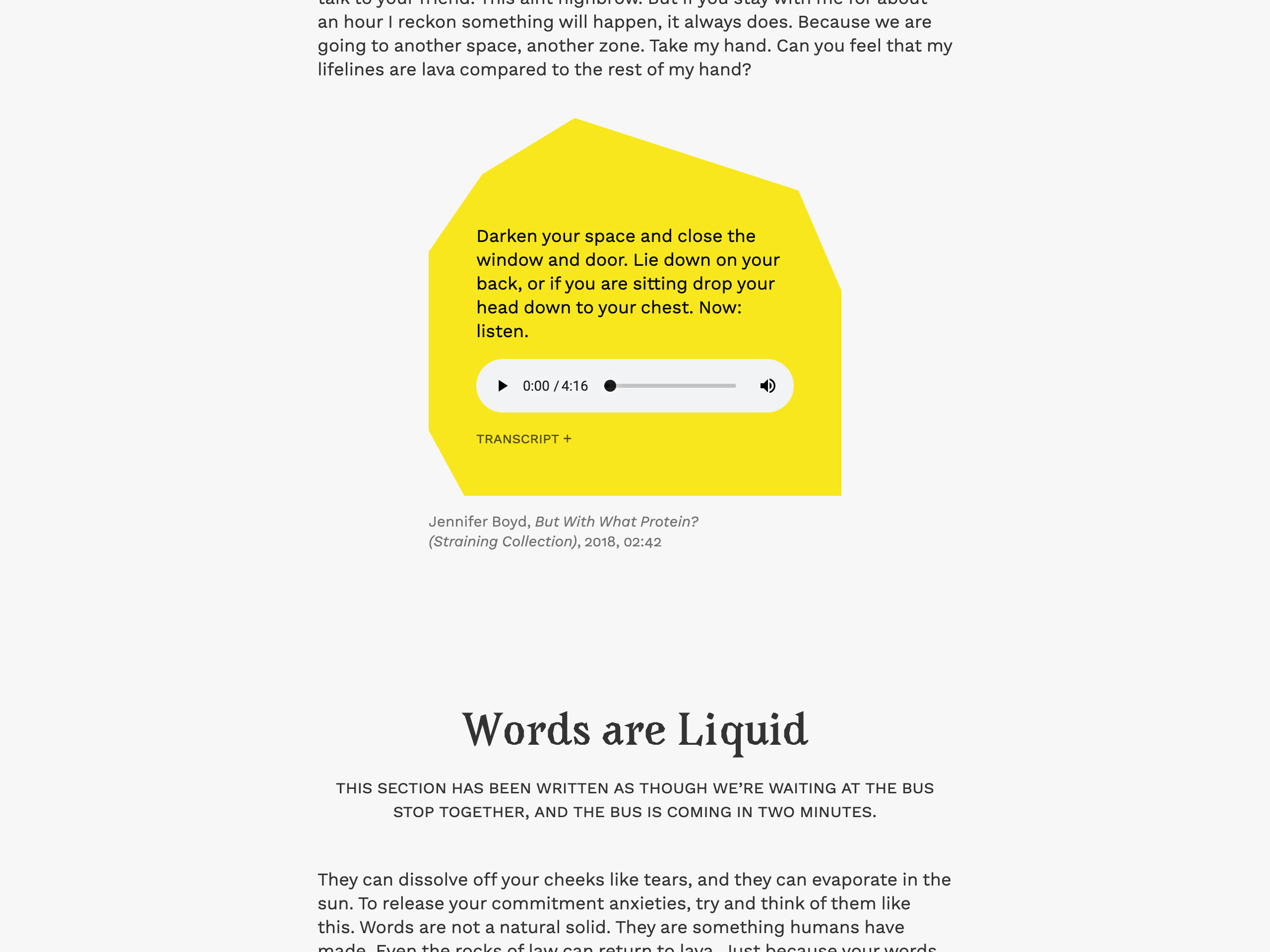 Article page